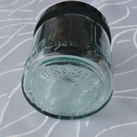 Altes, antikes Honigglas mit Bakelit-Deckel (Reichsfachgruppe Imker, DRGM)