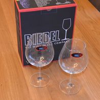 2er-Set Kristallglas Weingläser von Riedel, Vinum Pinot Noir (Burgunder Rot)