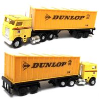 Kenworth K 100 ´79, 30 ft.- Container-Sz., gelb, Dunlop, Ep4, Herpa / Lima