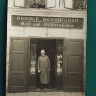 Salzburg: Goldwaren Rudolf Schodterer (Churfürstenstr. 3), Foto-Ak um 1910