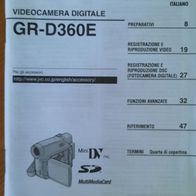 Camara de Video Digitale Instrucöes GR-D360E (PT), Istruzioni Videocamera JVC - IT
