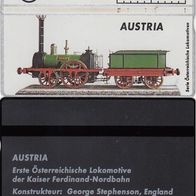 TK17) Telefonkarte Österreich, 50 ÖS, Dampflokomotive Austria, gebraucht