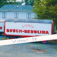 Zirkus-Foto DDR Oldtimer VEB IFA 2 Wagen Circus Busch-Berolina