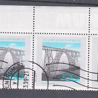 Briefmarke BRD: 1997 - 100 Pfennig - Michel Nr. 1931 3er Streifen aus Block Eckrand