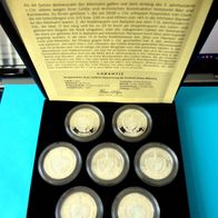 Kuba Münzen 7 Weltwunder der Antiken Welt, Münzbox + Zertifikate, reines Silber