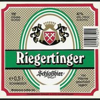 ALT Bieretikett "Riegertinger" Brauerei Schnaitl Eggelsberg-Gundertshausen Österreich