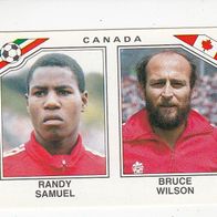 Panini Fussball WM Mexico 1986 Samuel / Wilson Canada Nr 222