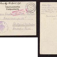 AX35 Zensurpost 1. WK 1917 Ungarische Feldpostkarte Epidemie Spital - Stuttgart