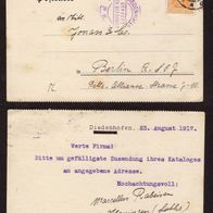 AX55 Zensurpost 1. WK 1917 Postkarte Diedenhofen - Hayingen (Lothringen) - Berlin