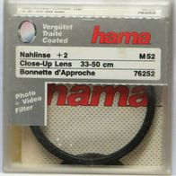 Nahlinse + 2 Clos Up Hama Hoya Filter Fotofilter - M52 - M 52, 76252