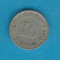 Kaiserreich 10 Pfennig 1912 A