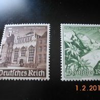 2 Briefmarken Deutsche Reich -Winterhilfswerk-(6 + 4-3 + 2)-postfrische Marken.