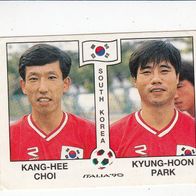 Panini Fussball WM Italien 1990 Choi / Park South Korea Nr 318