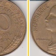1964 Frankreich - 20 Centimes - Erhaltung: vorzüglich