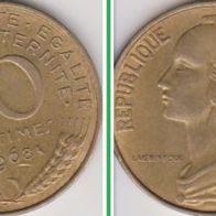 1968 Frankreich - 20 Centimes - Erhaltung: sehr schön