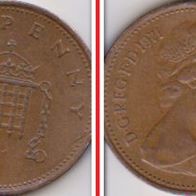 1971 England - 1 NEW PENNY - Erhaltung: vorzüglich