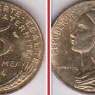 1974 Frankreich - 5 Centimes - Erhaltung: sehr schön