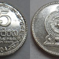 Sri Lanka 25 Cents 2004 ## D