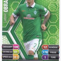 Werder Bremen Topps Match Attax Trading Card 2014 Ludovic Obraniak Nr.50