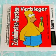 HANUTA Sammelbilder Sticker Homer Simpson - Zahnbürsten-Borsten-Verbieger - Nr 17
