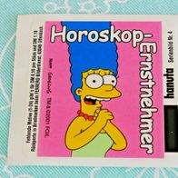 HANUTA Sammelbilder Sticker 2001 Marge Simpson - Horoskop-Ernstnehmer - Nr. 4
