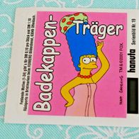 HANUTA Sammelbilder Sticker 2001 Marge Simpson - Badekappen-Träger - Nr. 19