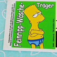 HANUTA Sammelbilder Sticker 2001 Bart Simpson - Feinripp-Wäsche-Träger - Nr. 3