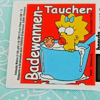HANUTA Sammelbilder Sticker 2001 Maggie Simpson - Badewannen-Taucher - Nr. 10