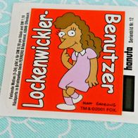 HANUTA SAMMEL BILDER Sticker - Die Simpsons - Lockenwickler-Benutzer - Nr 12