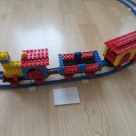 Lego 170 Zug, Eisenbahn, Push along play train, von 1972 komplett! Mit Schienen!