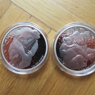 Koala Münzen Jahrgang 2007 + 2008 / 2x 1Unze Silber