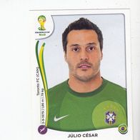 Panini Fussball WM 2014 Julio Cesar Brasil Nr 34