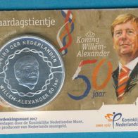 Niederlande 10 Euro 2017 Auflage nur 100,000 Stück 50. Geburtstag von König Willem-Al