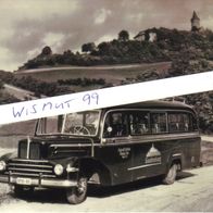 Bus-Foto DDR Oldtimer VEB Kraftverkehr Opel mit Werbung Leuchtenburg