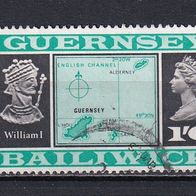 Guernsey, 1969, Mi. 18, Landkarte, 1 Briefm., gest.