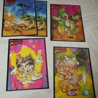 Set Sammlung - Schmunzel Monster SAMMEL Karte Nr. 3, 7, 1 und 4