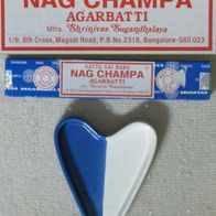 Räucherset Räucherstäbchen Keramikherz Ablageschale Stäbchen Nag Champa India