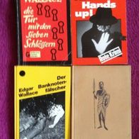 Edgar Wallace: Bücherpaket - 2 Taschenbücher + 2 gebundene Bücher - aus Sammlungsaufl