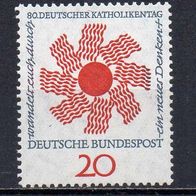 Bund BRD 1964, Mi. Nr. 0444 / 444, Katholikentag, postfrisch #17721