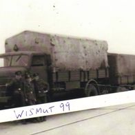 KVP-Foto DDR Oldtimer Volkspolizei Transporteinheit IFA Werdau LKW H 6 Hängerzug
