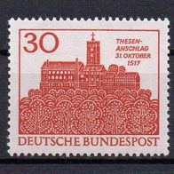 Bund BRD 1967, Mi. Nr. 0544 / 544, Wittenberg, postfrisch #17815