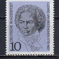 Bund BRD 1970, Mi. Nr. 0616 / 616, Beethoven, postfrisch #17888