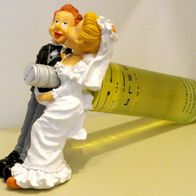 Hochzeit Brautpaar Keramik Weinwaage Flaschenhalter Deko Brauttisch