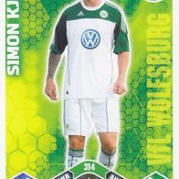 VFL Wolfsburg Topps Match Attax Trading Card 2010 Simon Kjaer Nr.314