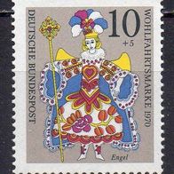 Bund BRD 1970, Mi. Nr. 0655 / 655, Weihnachten, postfrisch #18023