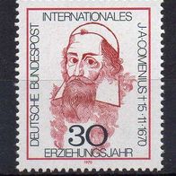 Bund BRD 1970, Mi. Nr. 0656 / 656, Comenius, postfrisch #18026