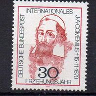 Bund BRD 1970, Mi. Nr. 0656 / 656, Comenius, postfrisch #18028