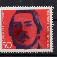 Bund BRD 1970, Mi. Nr. 0657 / 657, Engels, postfrisch #18035