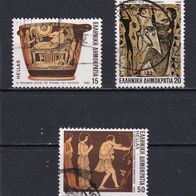 Griechenland, 1983, Antike Abbildungen, 3 Briefm., gest.