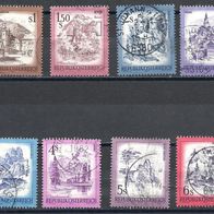 Österreich 1973, Mi.-Nr. aus 1430-1477, 8 verschiedene, gestempelt